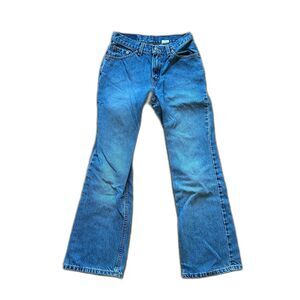 VINTAGE LEVIS 517 BOOT CUT LOW RISE DENIM JEANS SZ 7 JR